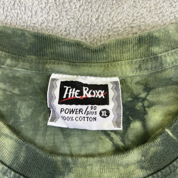 Bob Marley T Shirt XL Green The Roxx Double Sided Tie Dye Lion - Picture 8 of 11